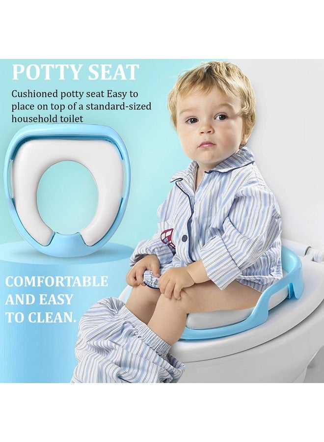 Syga Baby Toilet Seat Safe Soft Training Seat Potty Sitting Ring With Handles Bathroom Trainer Closestool Cover (Blue) - Image 2