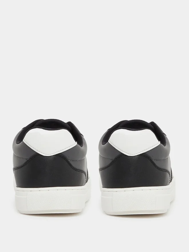 Styli Styli Color Block Low Top Platform Sole Lace-Up Sneakers