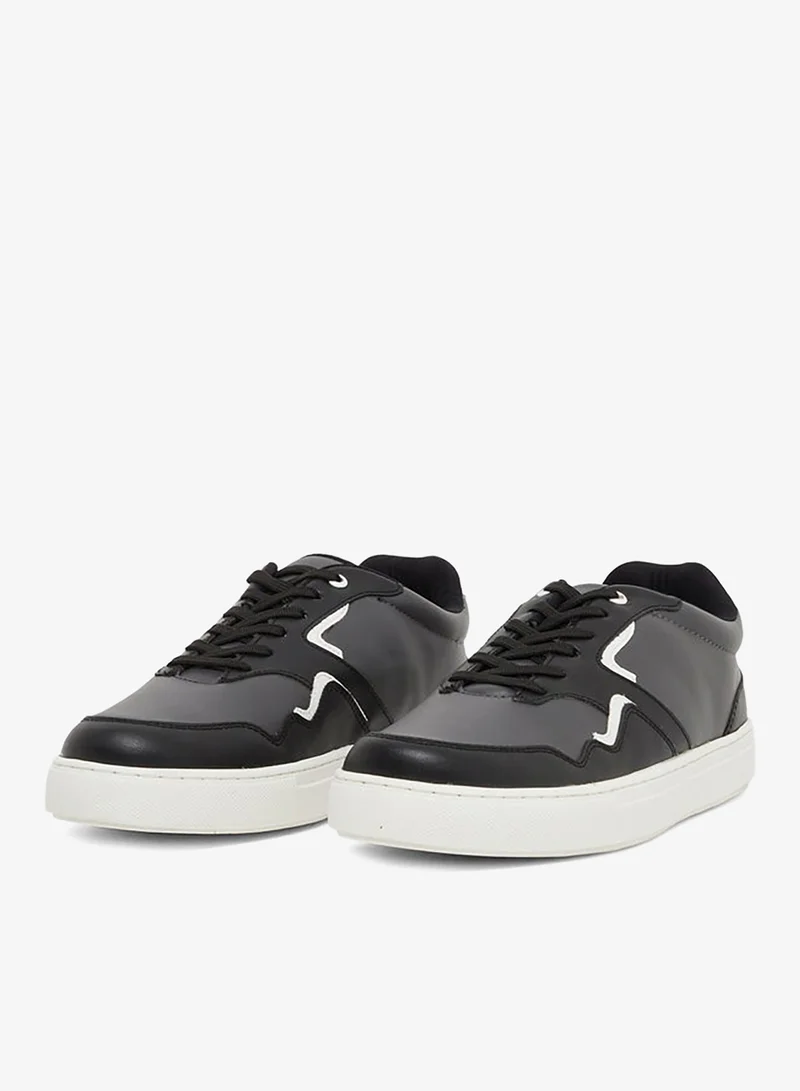 Styli Active Color Block Low Top Platform Sole Lace-Up Sneakers