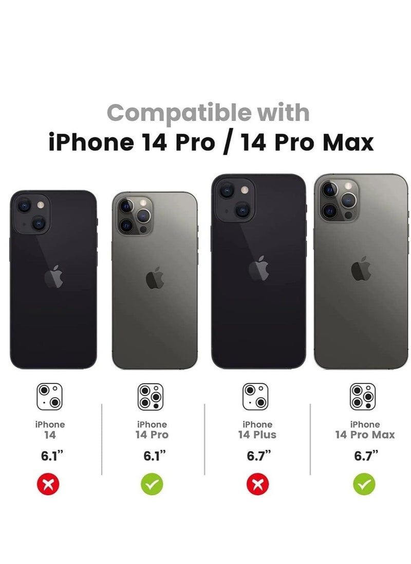Raxoom Designed for iPhone 14 Pro Max / 14 Pro Camera Lens Protector, 3D Alloy Metal and Tempered Glass Camera Screen Protector, Full Coverage Protection (Black) - Image 4