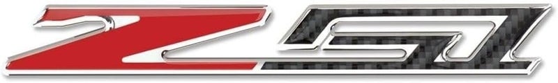 Aimoll 2Pc C7 Z51 Emblem Carbon Fiber 3D Badge Nameplate Sticker Decal Domed Replacement for Z51 (Silver Red) - Image 2