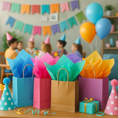 Shindel 330 Sheets Tissue Paper, 14x10 Inch Multicolor Wrapping Paper Bulk for DIY Crafts Gift Bags Birthday Wedding Holidays Decor 40 Colors - Image 5