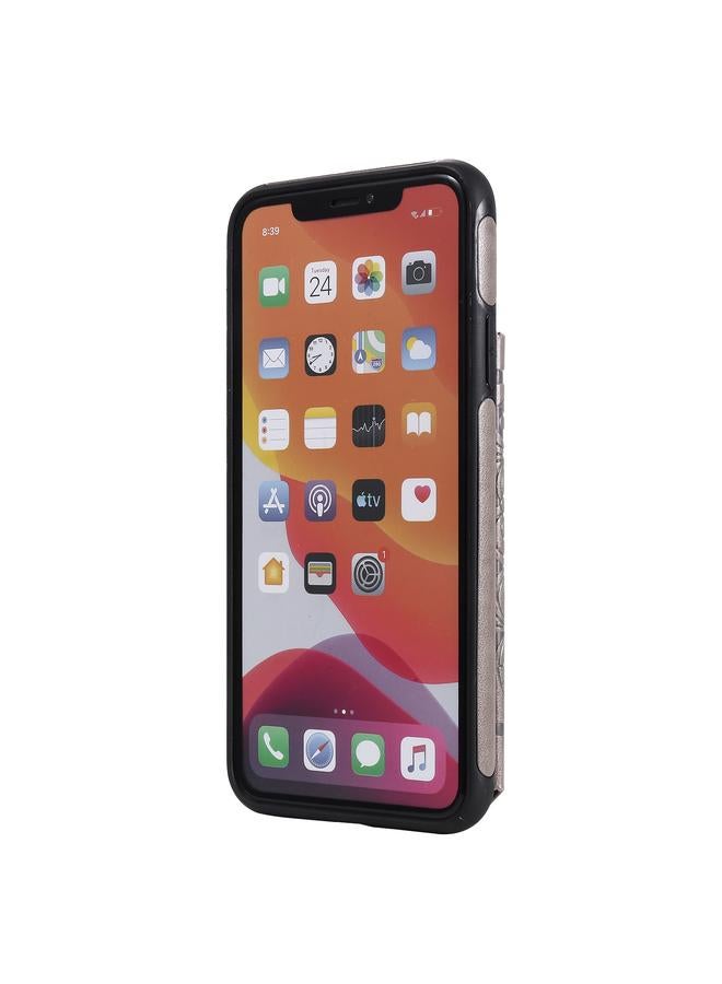 اس-توب جراب لهاتف iPhone 11 Pro Max بنقشة زهور، جراب واقٍ مقاوم للصدمات مع حامل وفتحات للبطاقات وإطار للصور - Image 3