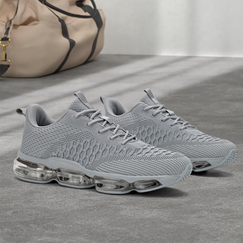 Socviis Men's Air Cushion Running Shoes Breathable Tennis Fashion Sneakers Non Slip Workout Casual Sport Shoes Gym Training Comfortable Walking Shoes Grey - Image 3