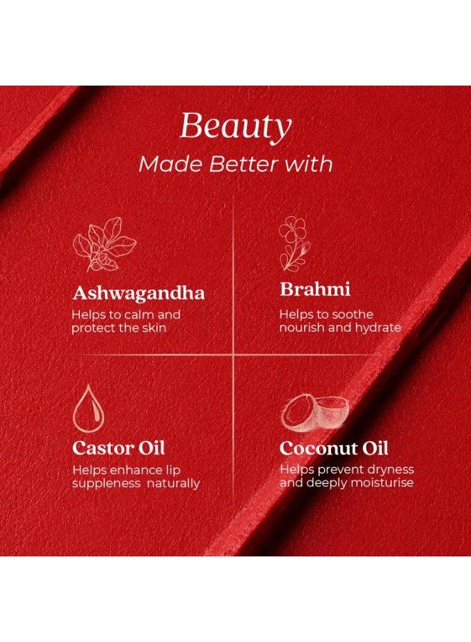 Just Herbs Herb Enriched Lipstick Kit | 8 Creamy Matte Shades | Travel Friendly & Richly Pigmented | Infused with Ashwagandha, Brahmi & Castor Oil - Image 2