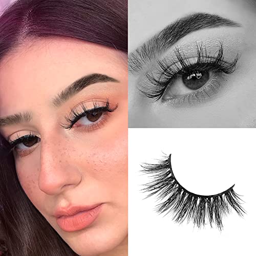 ARISON LASHES Arison Faux Mink Lashes Natural Look Fluffy Fake False Eyelashes 3d Wispy Lashes Long Lashes Bulk for Women D006 - Image 5