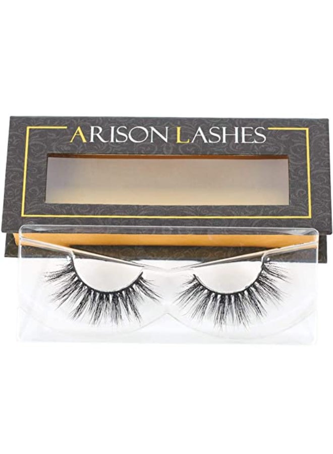 ARISON LASHES Arison Faux Mink Lashes Natural Look Fluffy Fake False Eyelashes 3d Wispy Lashes Long Lashes Bulk for Women D006 - Image 1
