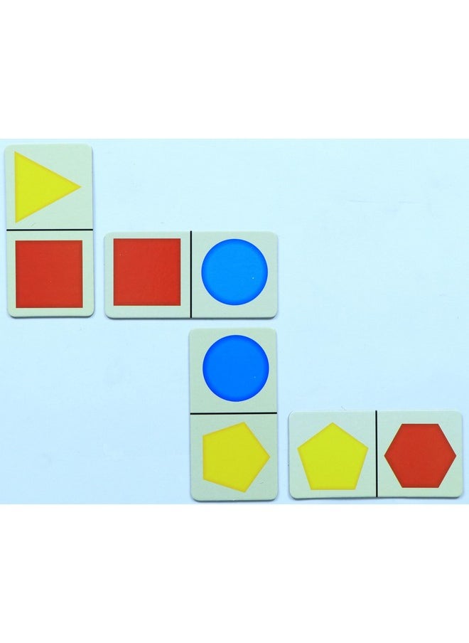 Creative's - Creative's Dominoes Shapes & Colours | Skills of Matching Shapes & Colour Recognition | Memory Cards Game for Kids | Pre-School Learning & Educational Game | Ages 3 & Up - Image 1