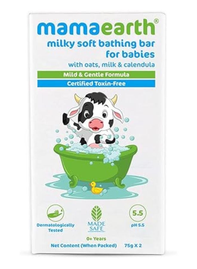 Mamaearth Milky Soft Bathing Bar For Babies 150g - Image 1