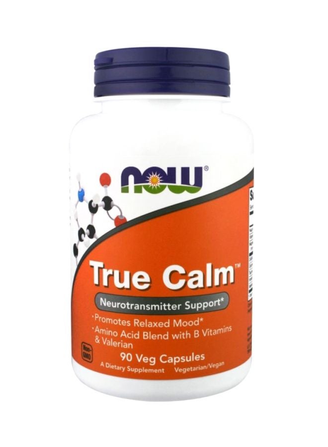 Now Foods True Calm Dietary Supplement - 90 Veg Capsules - Image 1