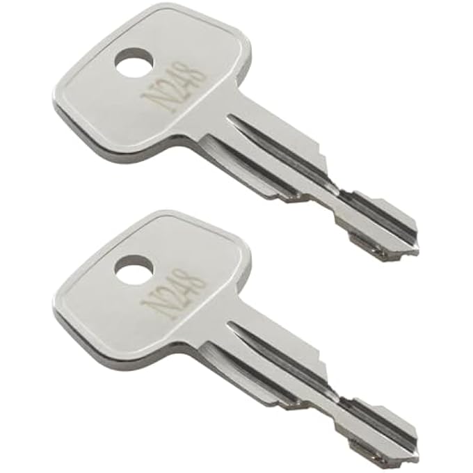 rayihni N248 Key Replacement (2 Pcs) for Thule Ski,Cargo Box,Roof,Crossbars and Carrier Racks Code N248 - Image 2