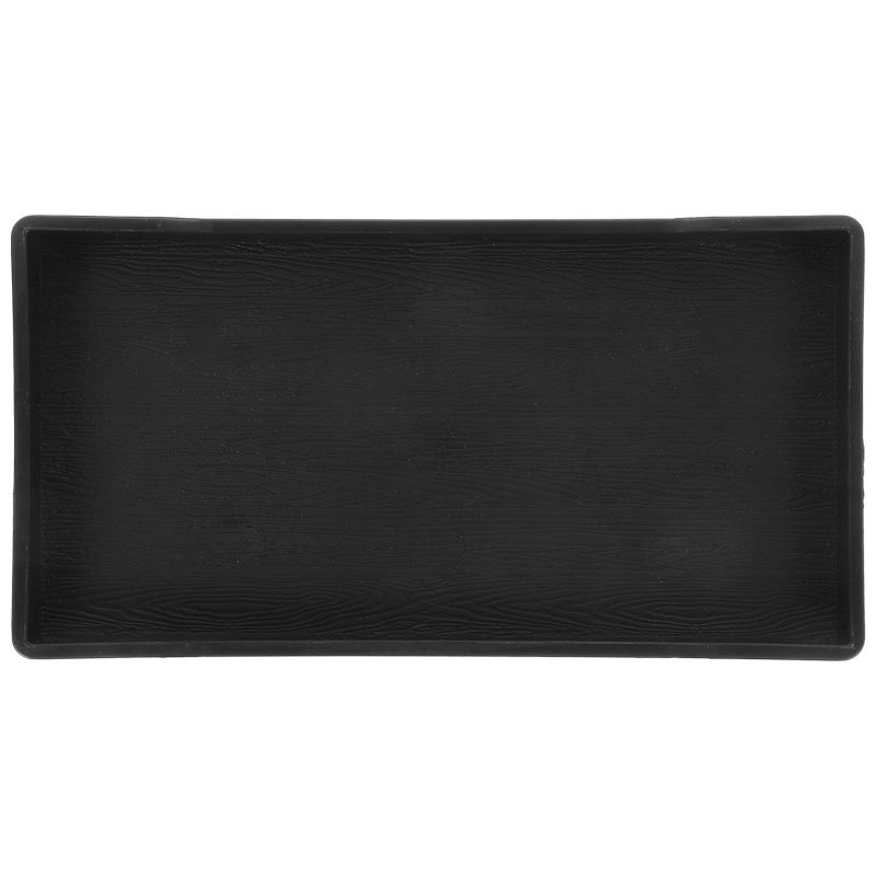 Black Wood Grain Rectangle Bathroom Vanity Tray Organizer For Jewelry And Toiletries Storage - Image 2