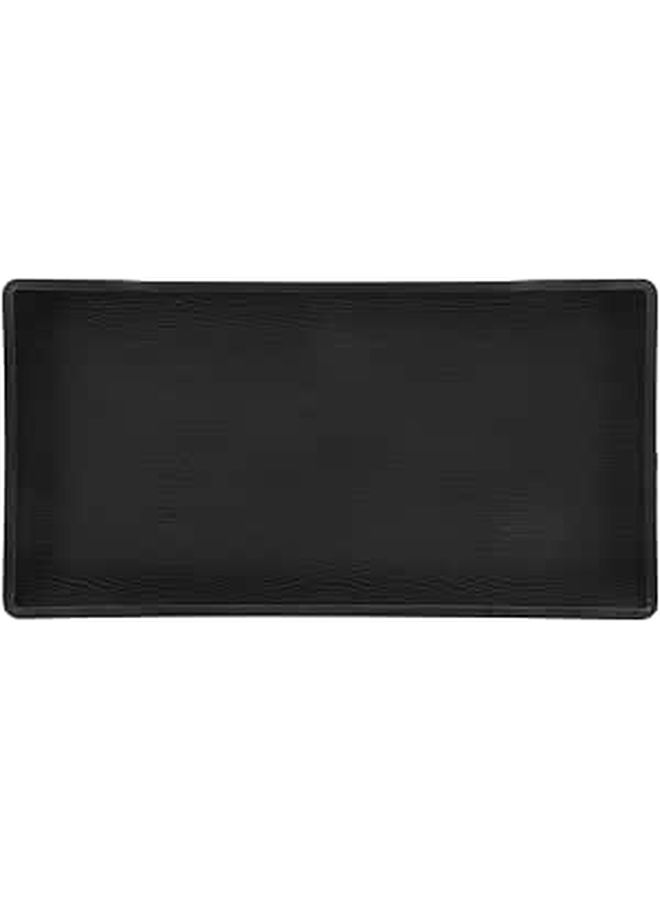 Black Wood Grain Rectangle Bathroom Vanity Tray Organizer For Jewelry And Toiletries Storage - Image 1