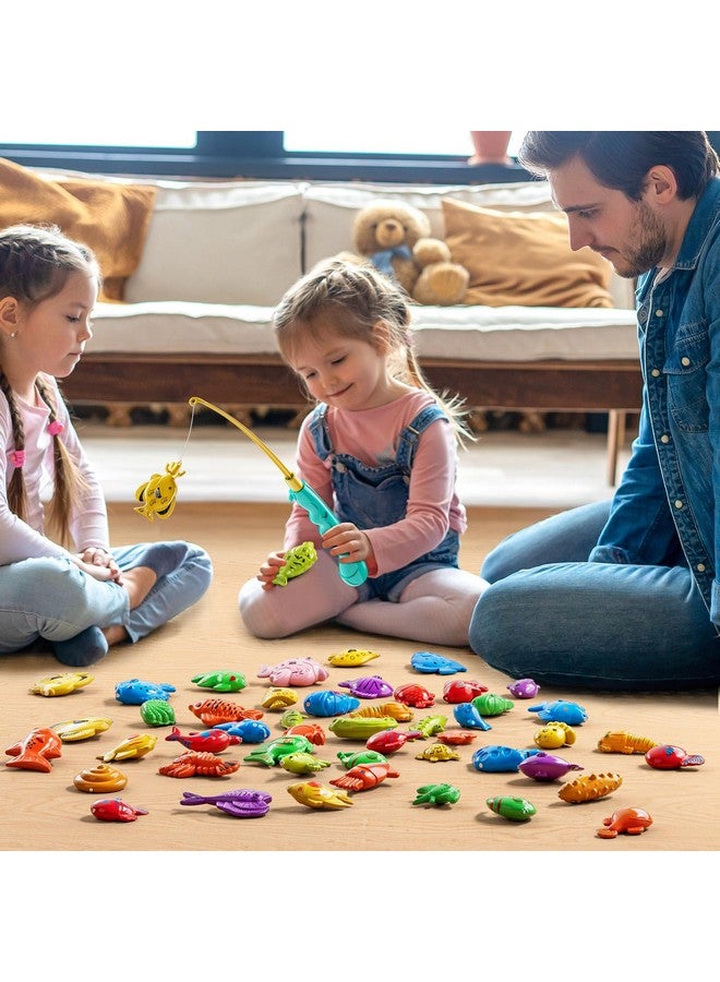TEMI Fishing Toy Game For Kids 3 4 5 6 7 8 Years Old, Bath Toy For Toddlers, Toy Magnetic Fishing Rod And Fishing Net, Outdoor Water Toys For Kids Age 3-5, Party Toy For Boy And Girl - Image 4