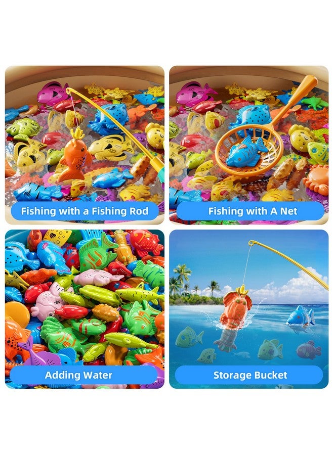 TEMI Fishing Toy Game For Kids 3 4 5 6 7 8 Years Old, Bath Toy For Toddlers, Toy Magnetic Fishing Rod And Fishing Net, Outdoor Water Toys For Kids Age 3-5, Party Toy For Boy And Girl - Image 5