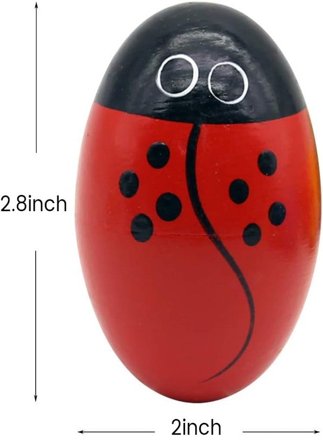 POPLAY 15 PCS Wooden Percussion Musical Egg Maracas Egg Shakers for Party Favors Classroom Prize Supplies Musical Instrument - Image 2