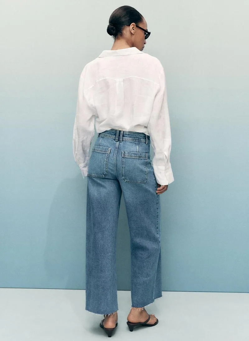 MANGO Catherin Culotte High-Rise Jeans