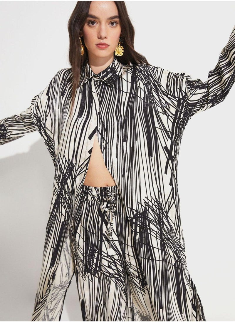 JUNE - Printed Shirt Dress - Image 1