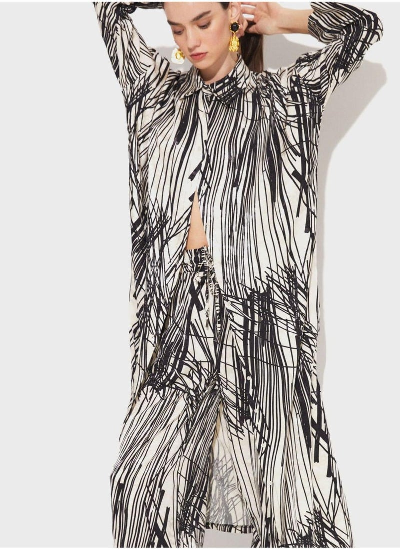 JUNE - Printed Shirt Dress - Image 1