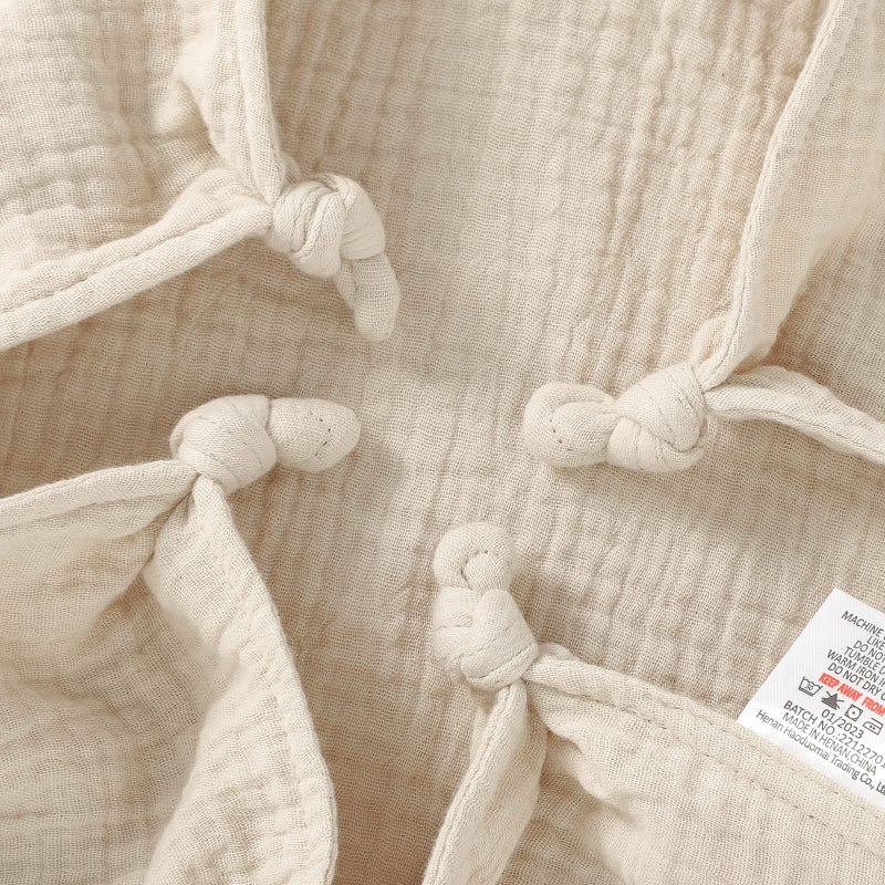 okdiy Organic Cotton Bunny Loveys for Babies,Newborn Baby Lovey Security Blanket,Lovies for Babies New Born Baby Unique Neutral Gifts Boys and Girls (Bunny-Khaki) - Image 5