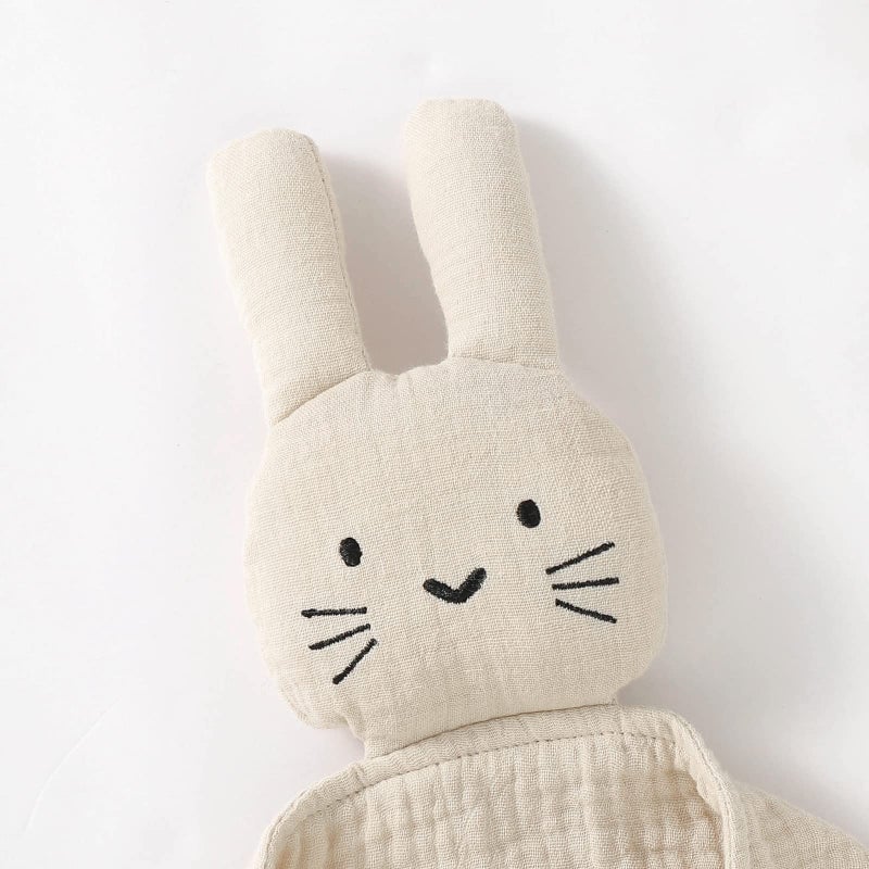 okdiy Organic Cotton Bunny Loveys for Babies,Newborn Baby Lovey Security Blanket,Lovies for Babies New Born Baby Unique Neutral Gifts Boys and Girls (Bunny-Khaki) - Image 4