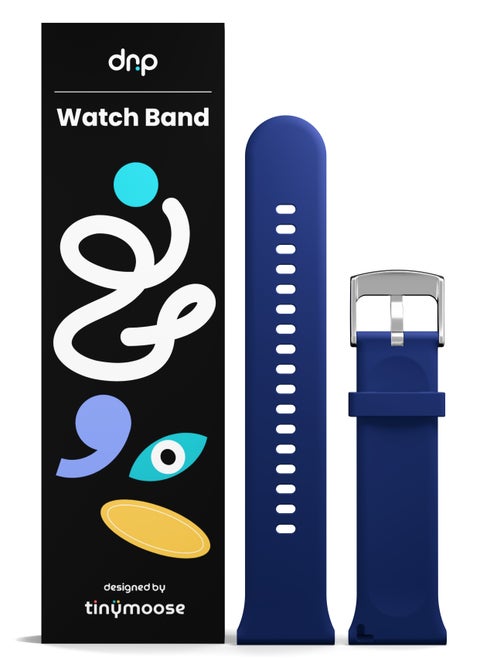 Tempo Watch Band Classic Liquid Silicone Strap Compatible with Tinymoose Tempo Smartwatch - Blue
