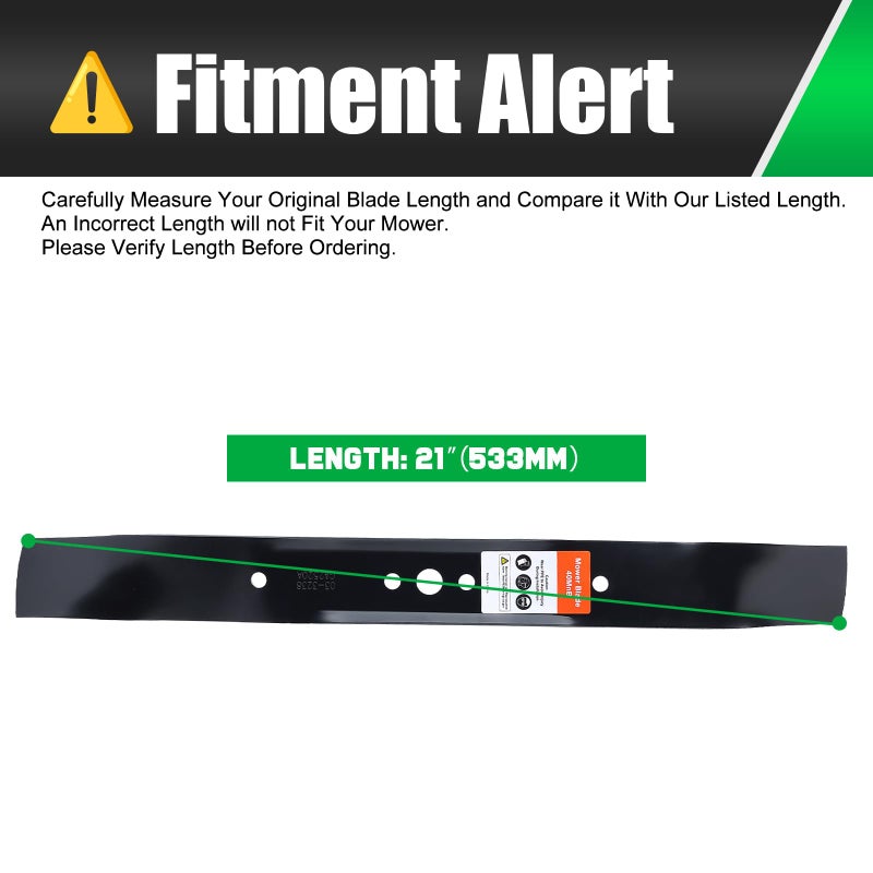 Grasscool 406712 532406712 Mower Mulching Blade with Circle Mounting Pattern for Craftsman Husqvarna 21 inch Deck Push Walk Behind Lawnmower Replace 165833 175064 189028 532189028 - Image 4