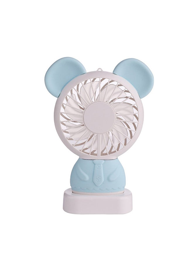 Loquat Rabbit Mini Handheld Silent Fan Blue/Pink 15*8.6*2.6cm