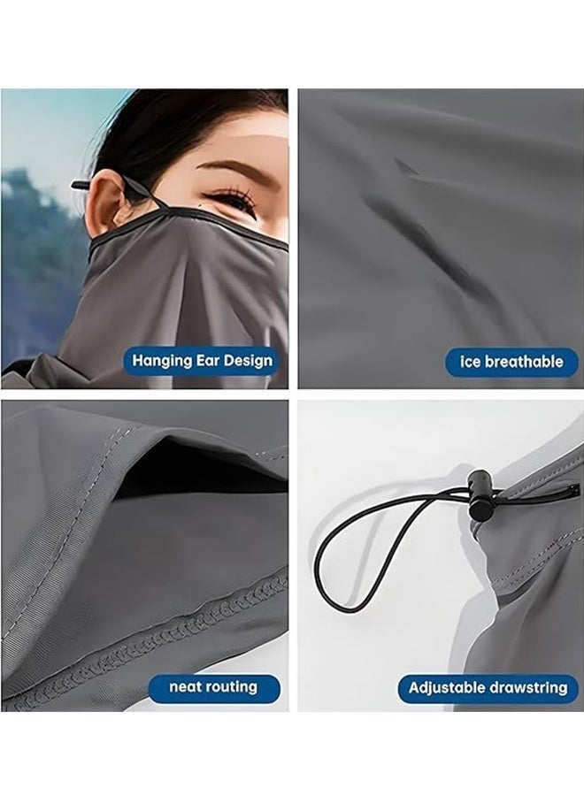 Bukela UPF50+ Balaclava Sun Protection Hood, Adjustable Drawstring Full Face Neck Cover, Breathable Cooling Sports Face Mask for Cycling Running Motorcycle Outdoor - Image 5
