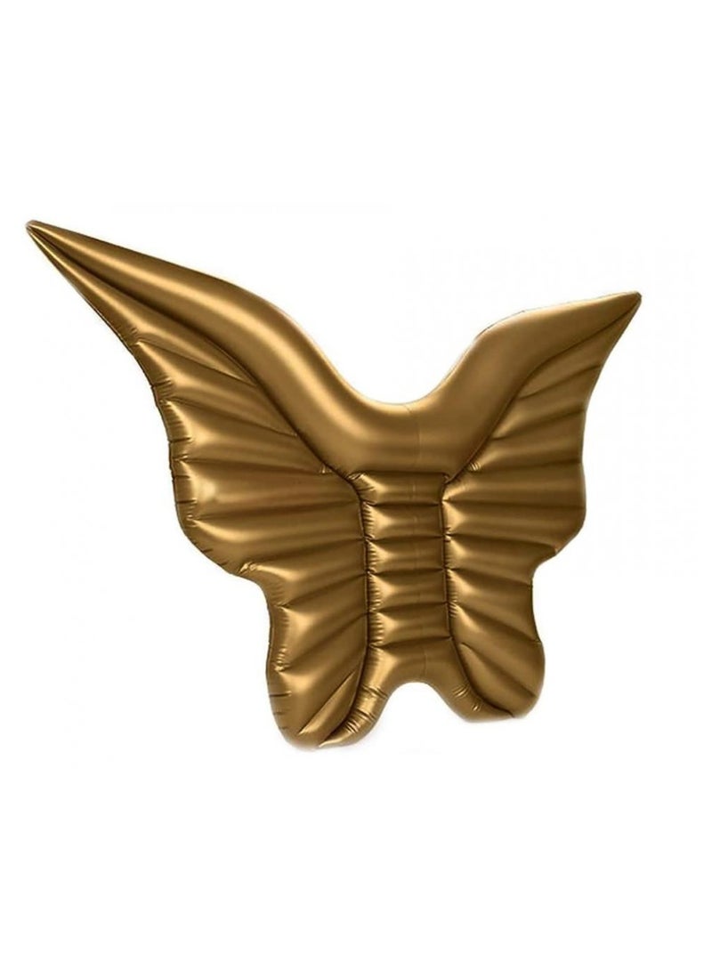 اليسا عوامة الفراشة الذهبية القابلة للنفخ - عوامة مائية للبالغين في حمام السباحة والبحيرة، بتصميم أجنحة الفراشة - Image 2