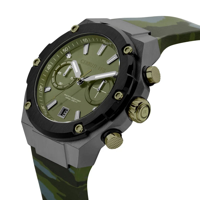 CERRUTI 1881 LUCARDO Round Analog Wrist Watch CIWGO2206104 - 55.6 mm - Green