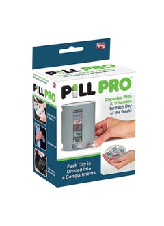 AS SEEN ON TV Pill Pro 7 Day Weekly Tab-let Med-icin-e Storage Box With 4 Compartments/Pill Dispenser Pill Pro Organize Pills and Vitamins  - Image 2