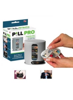 AS SEEN ON TV Pill Pro 7 Day Weekly Tab-let Med-icin-e Storage Box With 4 Compartments/Pill Dispenser Pill Pro Organize Pills and Vitamins  - Image 3