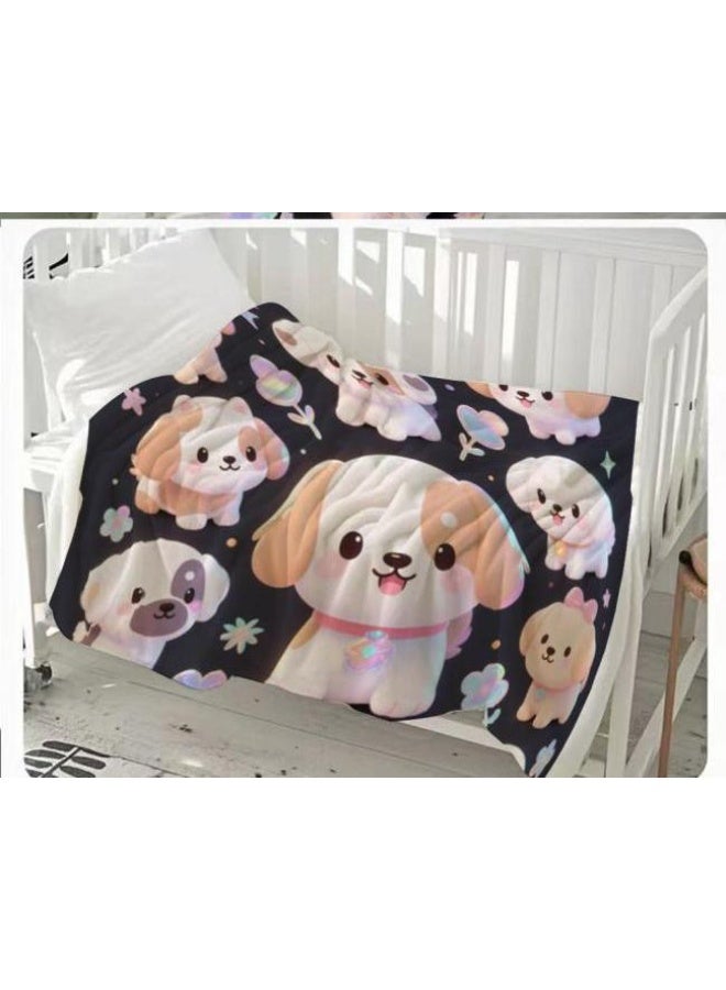 general Baby and children's cartoon flannel thin blanket (warm and comfortable, suitable for sleep, game use) 70cm*100cm - Image 2