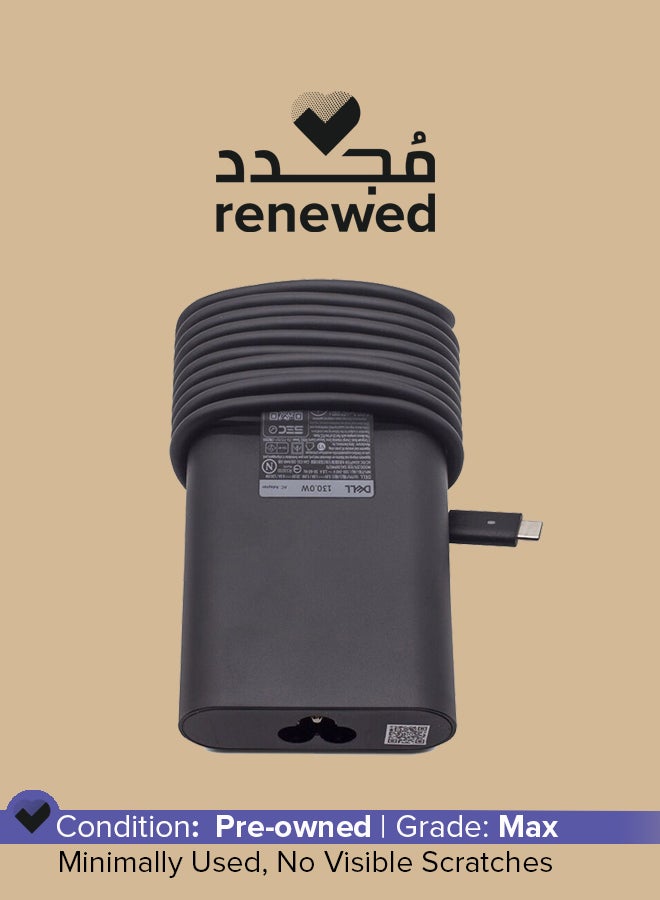 DELL Renewed - 130W C-Type Pin AC Adaptor Black - Image 1