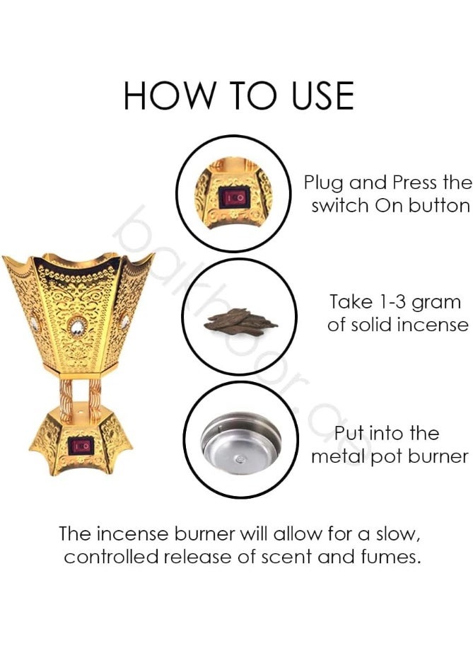 بخور مبخرة كهربائية مع حامل بخور عطري - Image 2