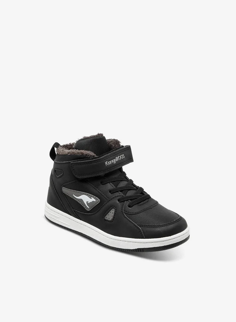 kangaROOS Boys' Logo Applique High Top Shoes with Hook and Loop Closure
