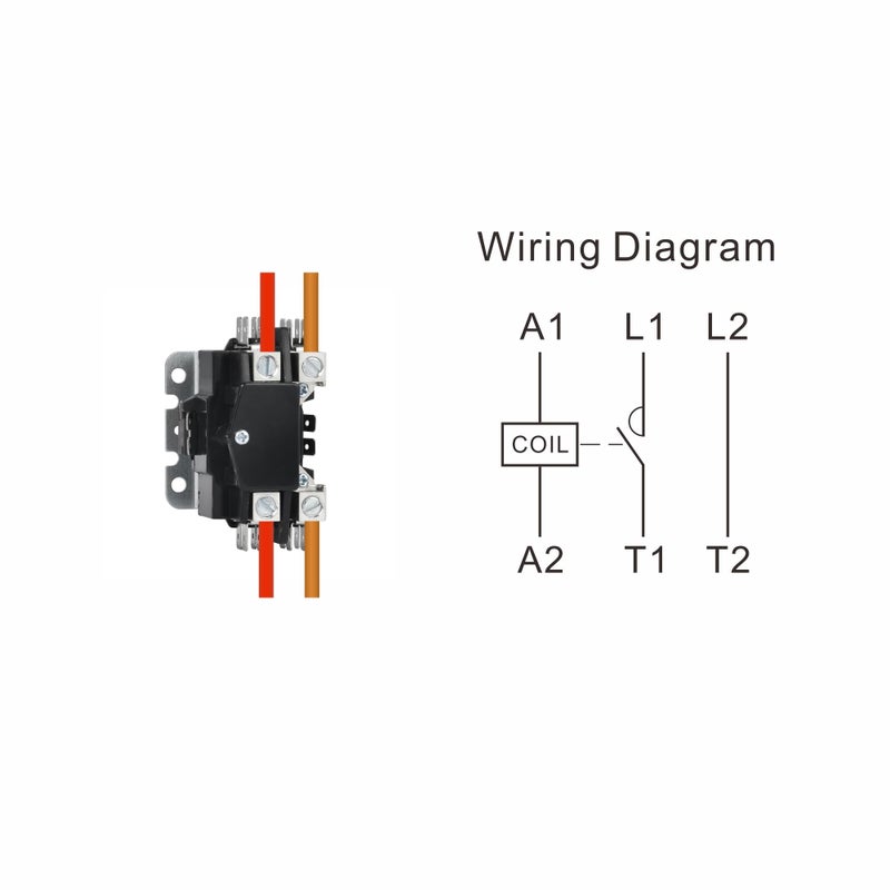 SUNLEE UL 1 Pole 40 Amp Contactor with 24V Coil for AC Air Conditioner Condenser Heat Pump Universal Fit - Image 5