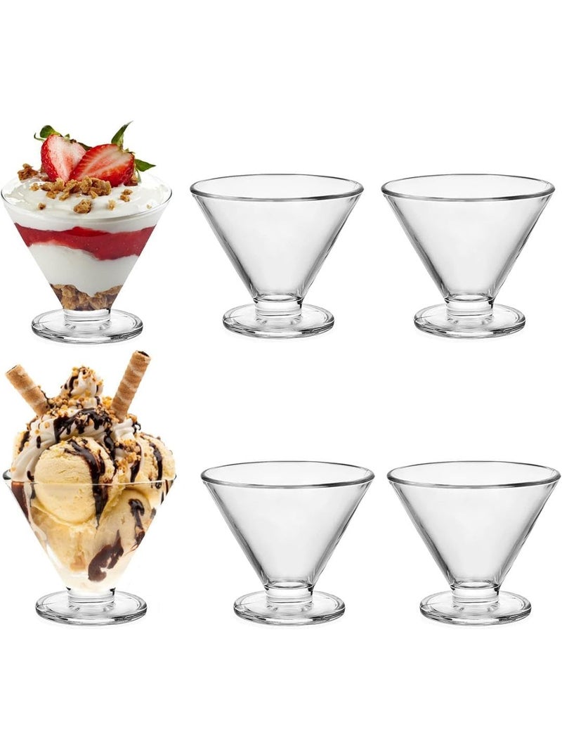 1st Time Stylish Ice Cream Bowl for Ice Cream, Dessert and Pudding, Clear, 100 Ml, Pack of 6, 10 X 10 X 8.5 CM- A32 - Image 2