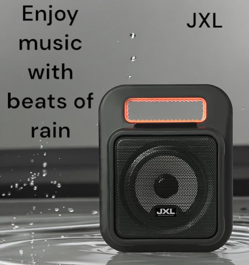 JXL Boom Master 20 Watt Premium Portable Bluetooth Speaker with Powerful Sound with Mic Connection and TWS Support (Black Orange) - Image 2