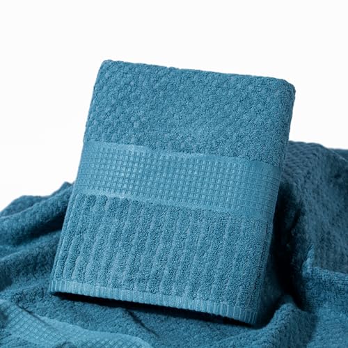 Mush Hearth & Haven Bamboo Towels for Bath Large Size | 450 GSM Bamboo Bath Towel for Men & Women | Soft, Highly Absorbent & Quick Dry | 70 X 140 cms (Teal) - Image 2