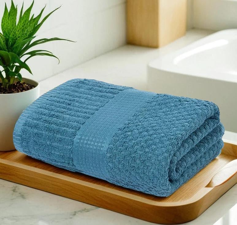 Mush Hearth & Haven Bamboo Towels for Bath Large Size | 450 GSM Bamboo Bath Towel for Men & Women | Soft, Highly Absorbent & Quick Dry | 70 X 140 cms (Teal) - Image 4