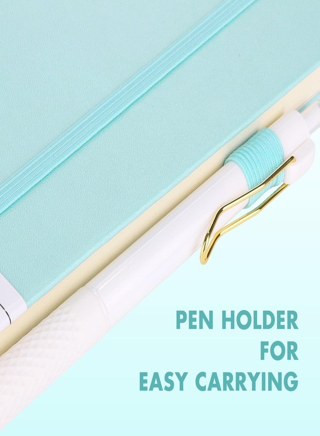 Aodaer 12 Set Lined Notebook Journals with Pens A5 Notebooks 100 GSM College Ruled Hardcover Notebook PU Leather Notepad with Pen Holder for Office School, 5.7 x 8.3 Inches, Light Multicolor - Image 4