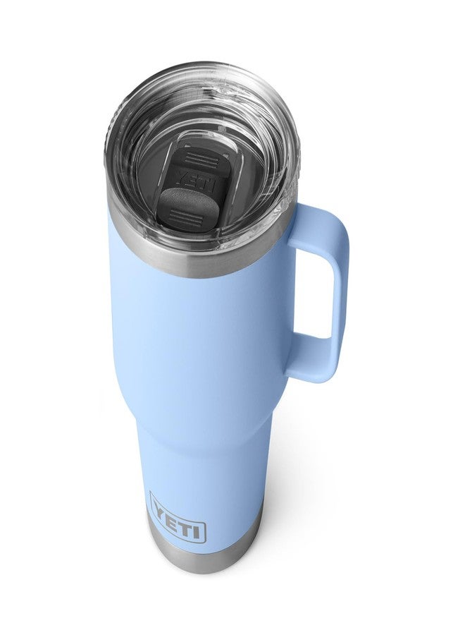 يتي كوب سفر YETI Rambler سعة 30 أونصة، مصنوع من الفولاذ المقاوم للصدأ، معزول بالفراغ مع غطاء Stronghold، أزرق سماوي كبير - Image 1