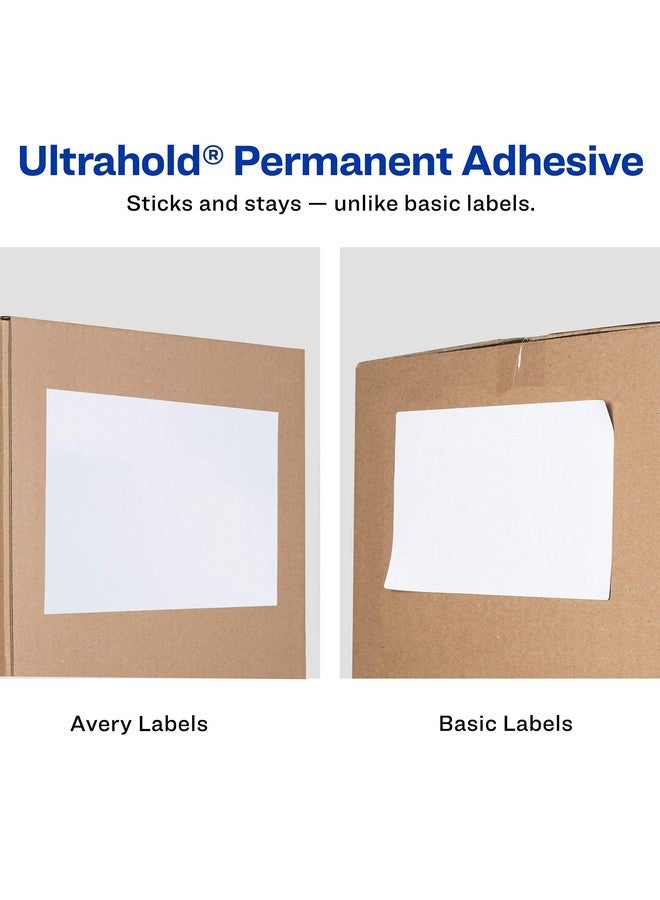 افيري ملصقات شحن قابلة للطباعة بحجم 8.5 بوصة × 11 بوصة، بيضاء، 25 ملصقًا بريديًا فارغًا (8165) - Image 3