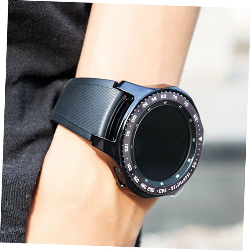 Frontier Watch Bezel Ring Black Steel Protective Cover with White Lettering - Image 3