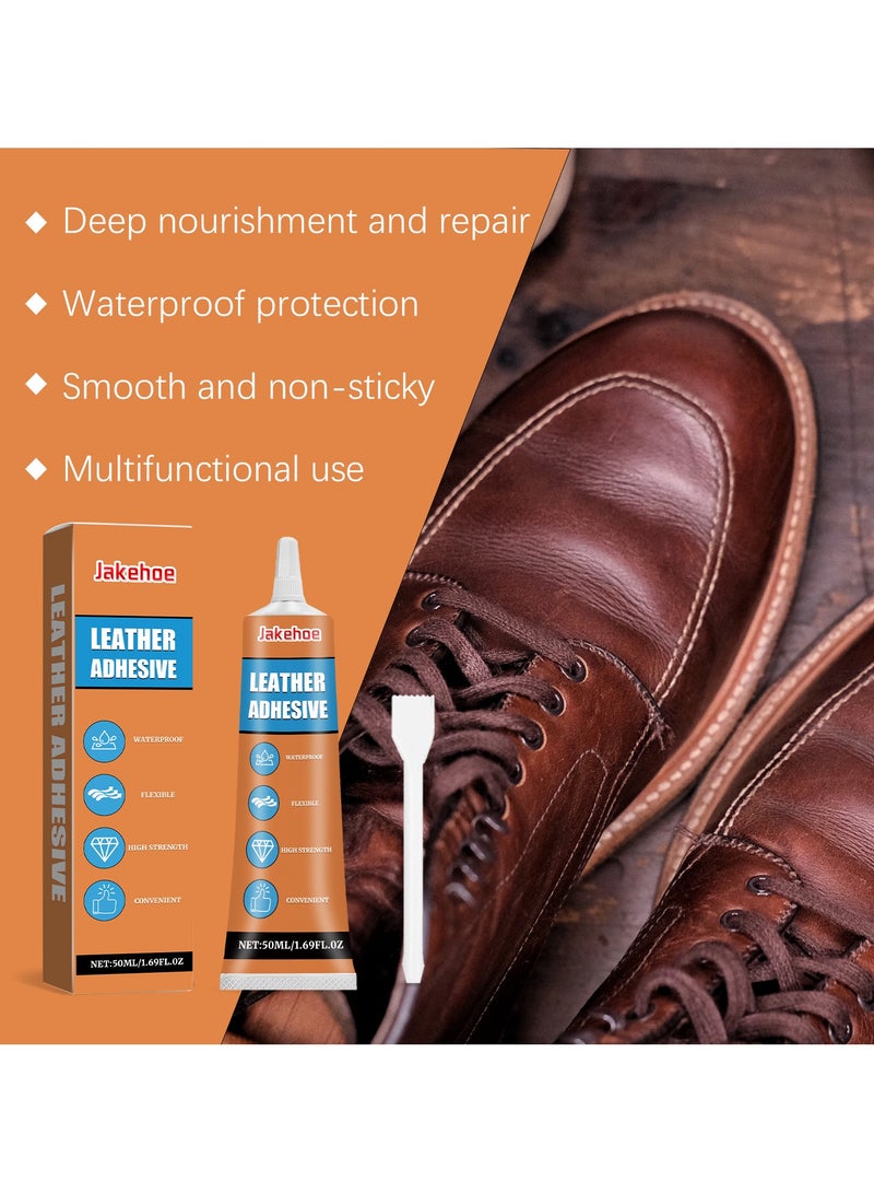 Leather Adhesive,Leather Fabric Sofa Adhesive, Waterproof Seamless Repair Bonding Effect 50ml