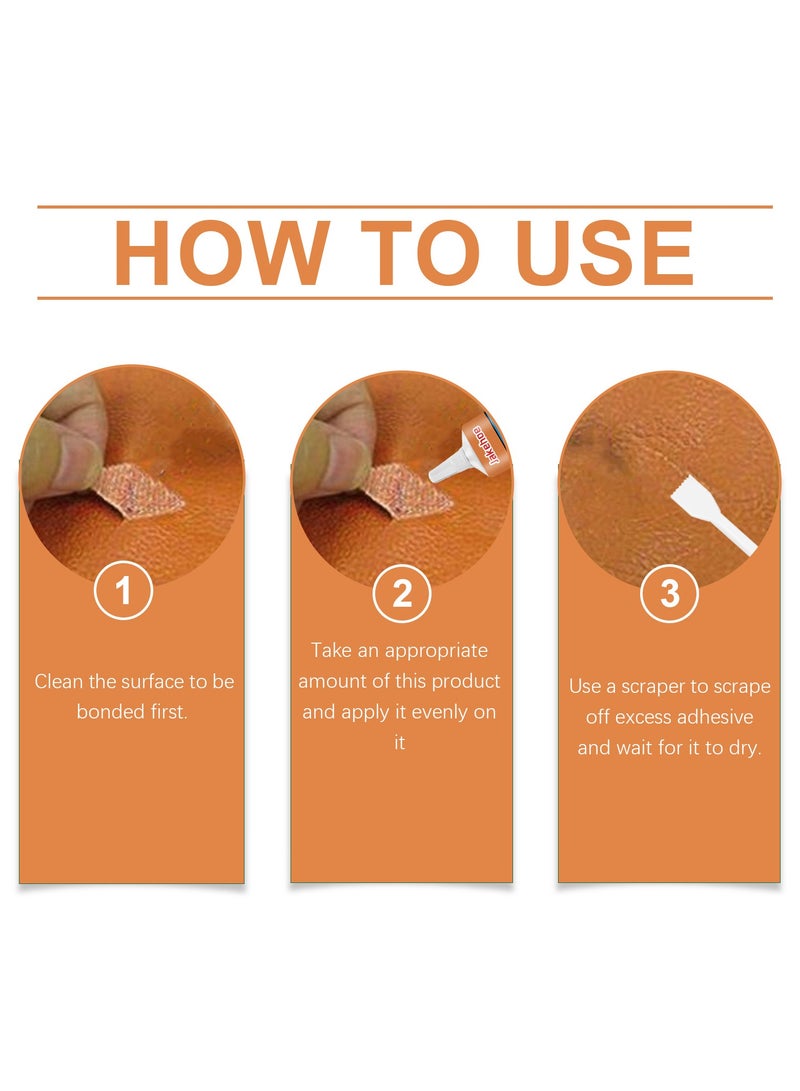Leather Adhesive,Leather Fabric Sofa Adhesive, Waterproof Seamless Repair Bonding Effect 50ml