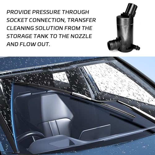 QKYS Windshield Washer Pump with Rubber Grommet, Replacement Windshield Washer Pumps OEM#89017059,173686, F7C617664AB WG-315, 8C3417664AA, Fit for Ford Escape,Mazda B2300, Mercury Monterey - Image 5