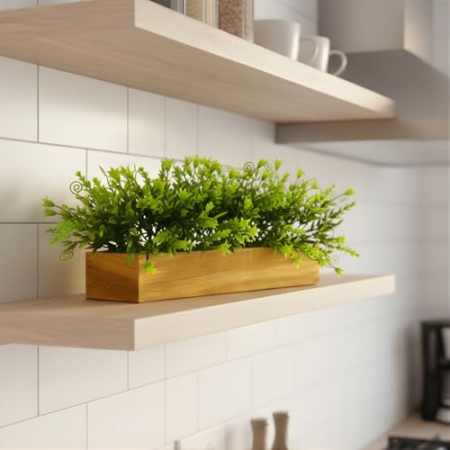 fancymart Artificial Gardenia Plant Bunch in Wood Planter, Home and Office Decor Plants for Decoration, Realistic Green Decorative for Interior, Living Room, Office Desk -8134 - Image 3